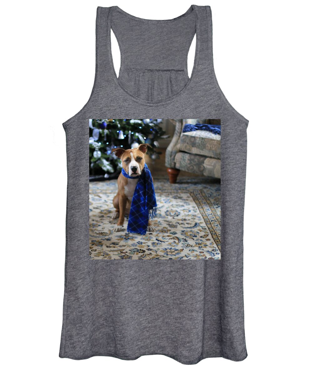 Pitbull Women's Tank Top featuring the photograph Holiday Warmth by Shelley Neff