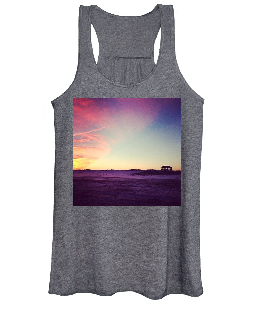 Nj Women's Tank Top featuring the photograph Winter Beach by Katie Cupcakes