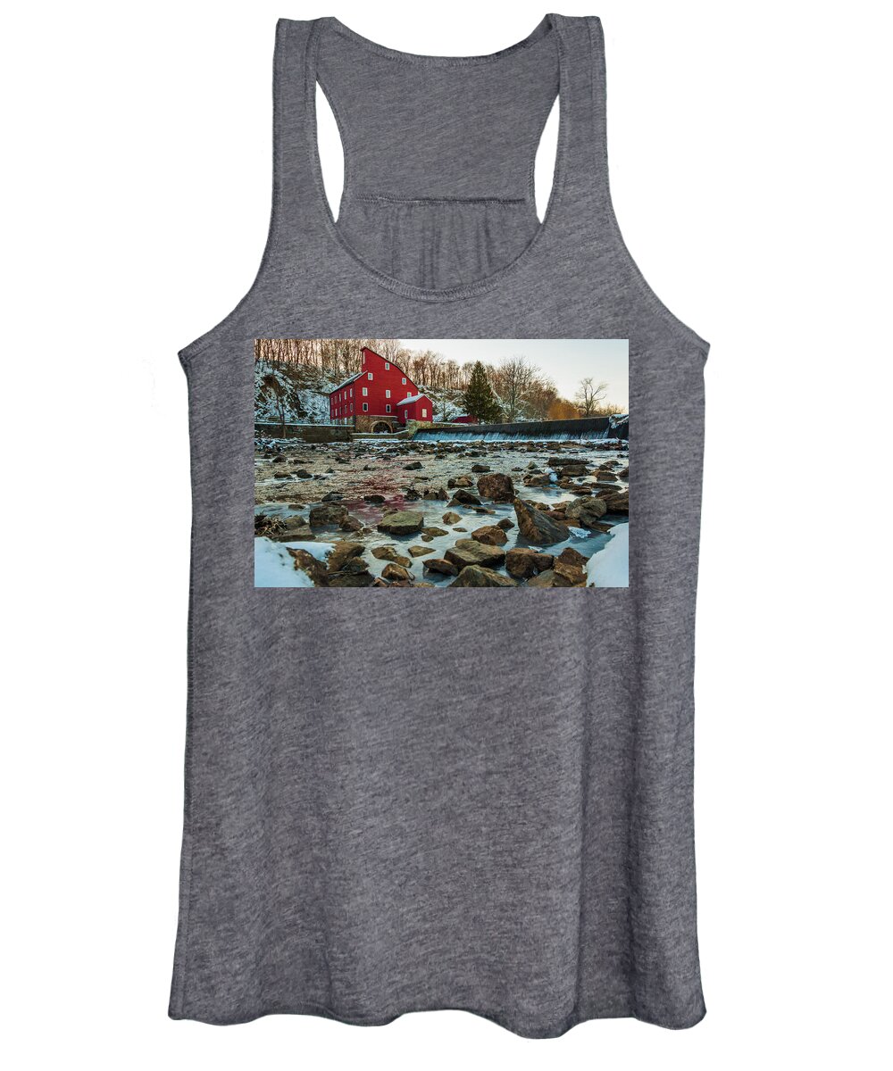 Clinton Women's Tank Top featuring the photograph Ice Mill by Kristopher Schoenleber