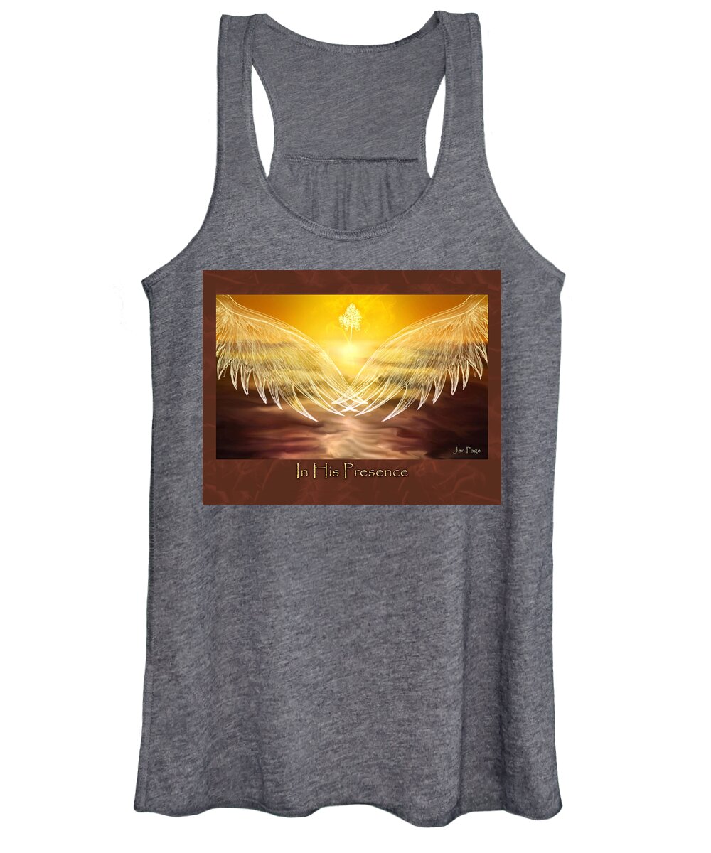 In His Presence Women's Tank Top featuring the digital art In His Presence by Jennifer Page