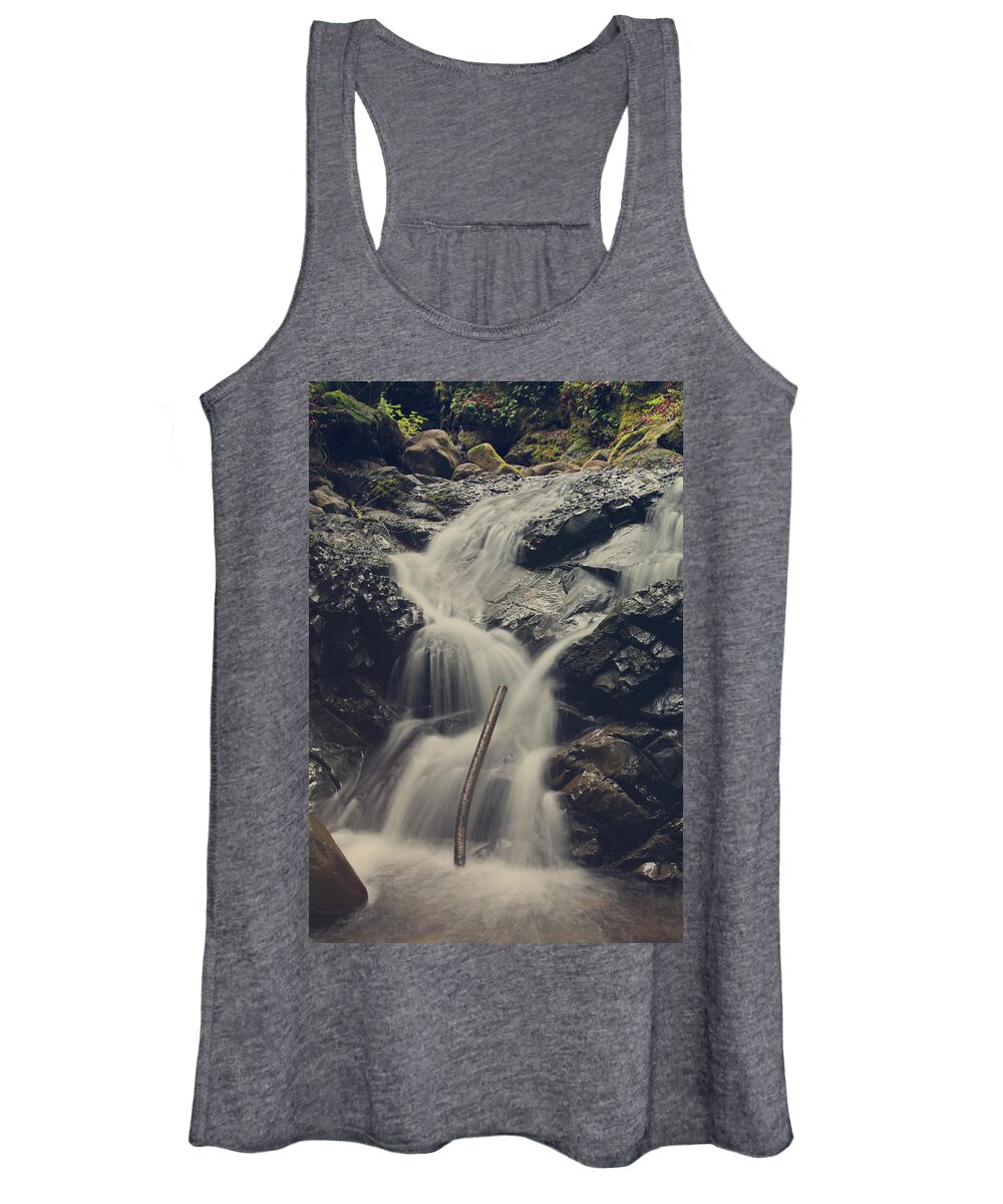 Uvas Canyon County Park Women's Tank Top featuring the photograph Interruptions by Laurie Search