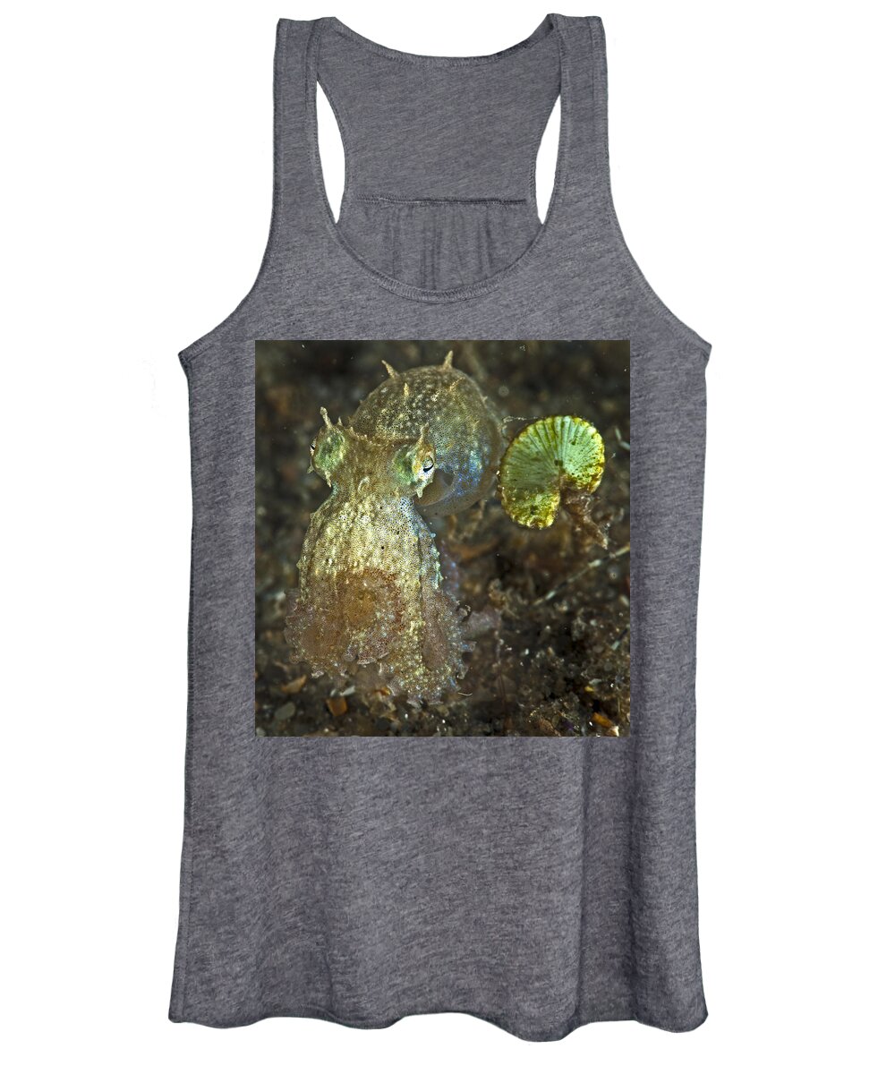 Algae Women's Tank Top featuring the photograph Iridescent Baby Octopus by Sandra Edwards
