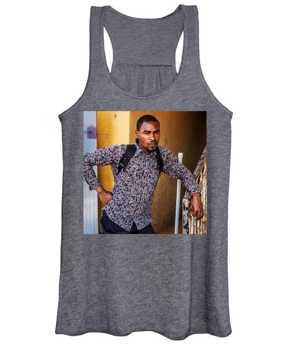 Jos Women's Tank Top featuring the photograph Issa, A Serious Pose by Aleck Cartwright