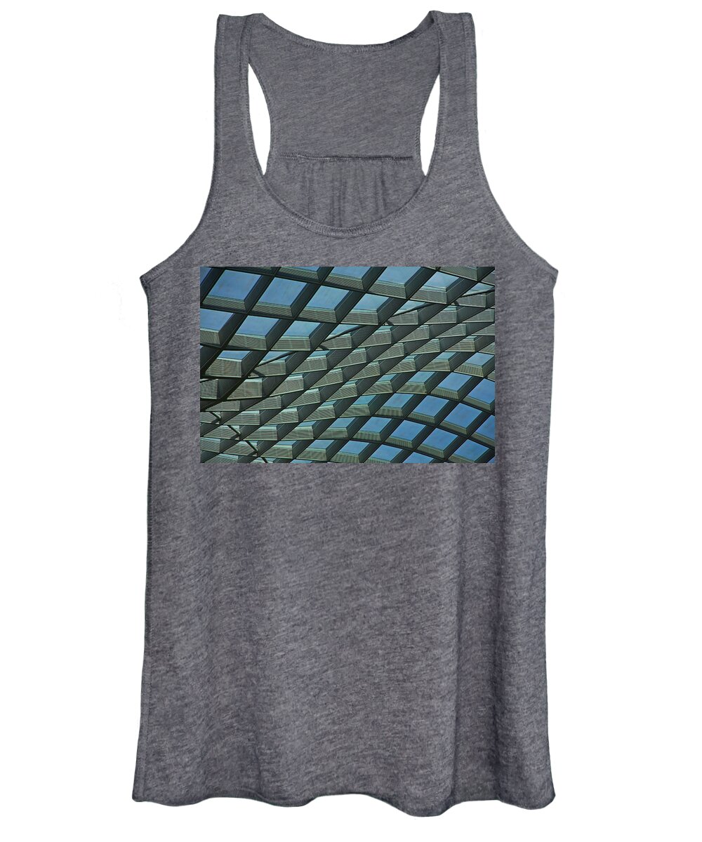 Abstract Women's Tank Top featuring the photograph Kogod Courtyard Ceiling #6 by Stuart Litoff