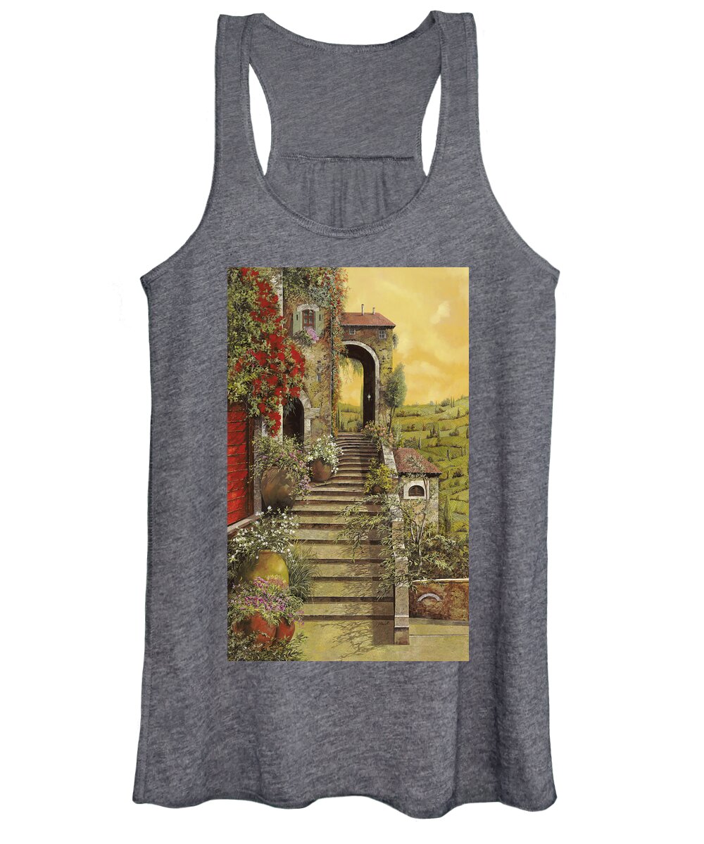 Arch Women's Tank Top featuring the painting La Scala Grande by Guido Borelli