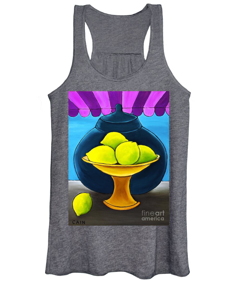 Lemons Women's Tank Top featuring the painting Lemons by William Cain