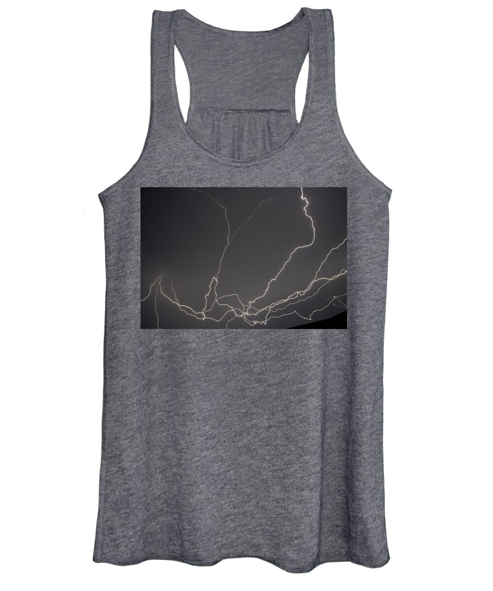 Lightning Women's Tank Top featuring the photograph Lightning 6a by Maggy Marsh