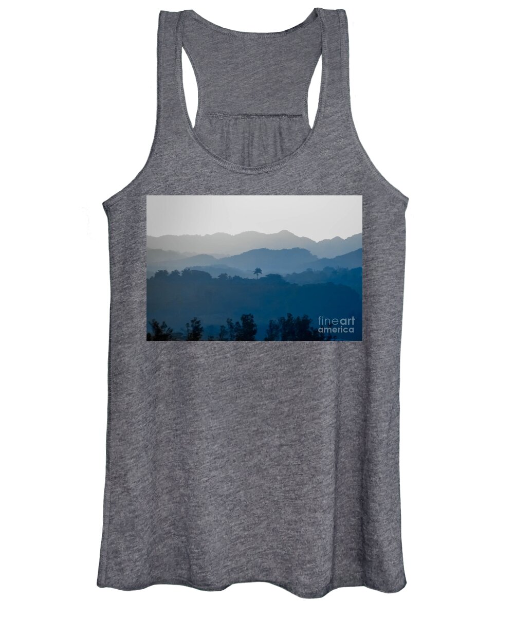 Caribbean Women's Tank Top featuring the photograph Lone Palm by Kimberly Blom-Roemer