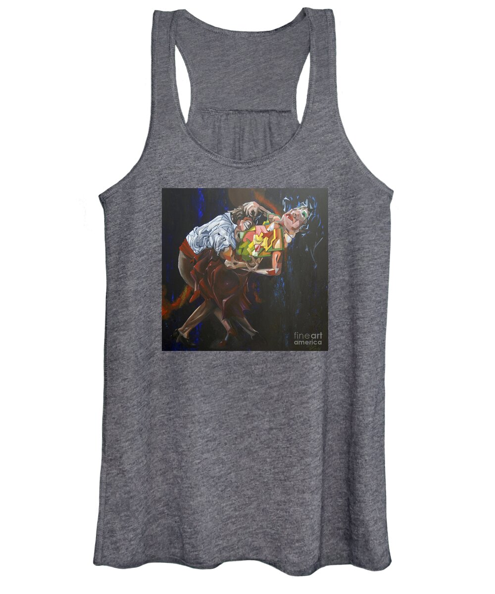 Dance Women's Tank Top featuring the painting Lost In Dance by James Lavott