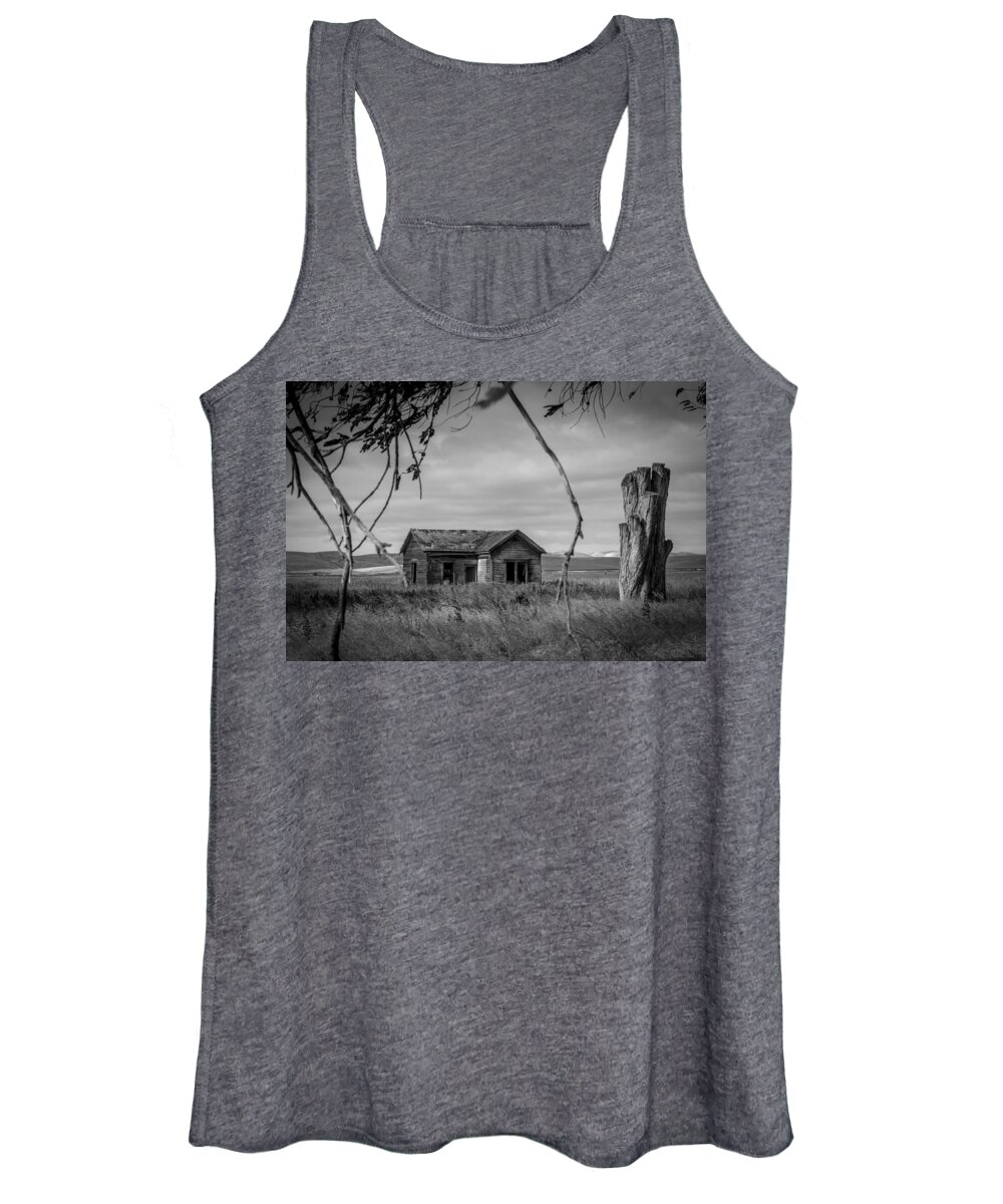 Landscape Women's Tank Top featuring the photograph Lost time B/W by Bruce Bottomley