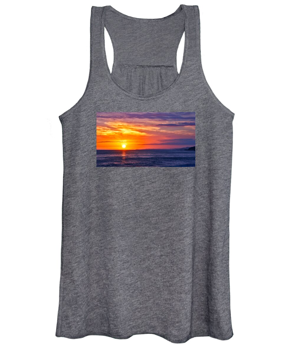 Sunset Women's Tank Top featuring the photograph Malibu Sun by Andre Aleksis