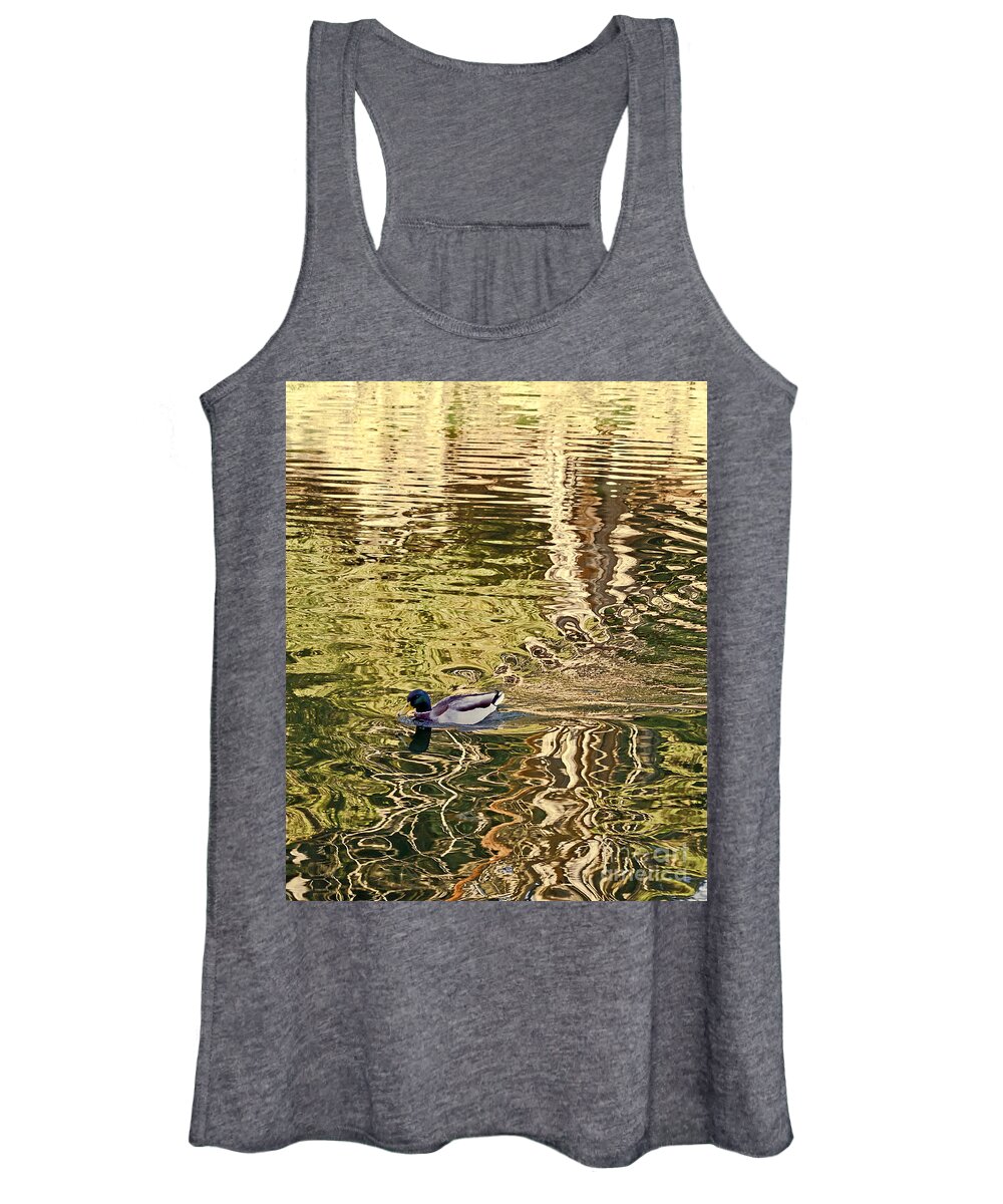 Anas Platyrhynchos Women's Tank Top featuring the photograph Mallard Painting by Kate Brown
