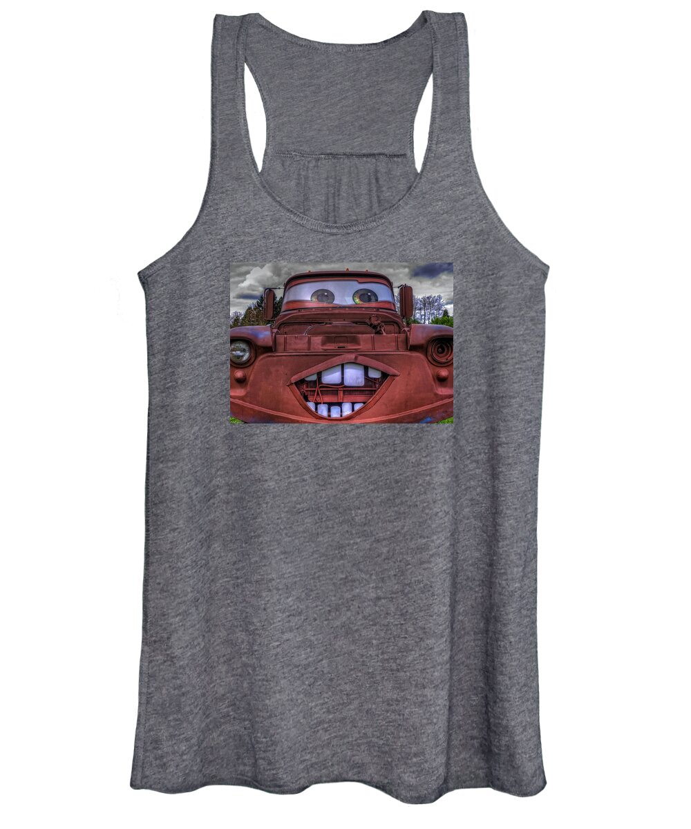 Pictures Of Mater Women's Tank Top featuring the photograph Mater Look Alike by Thom Zehrfeld