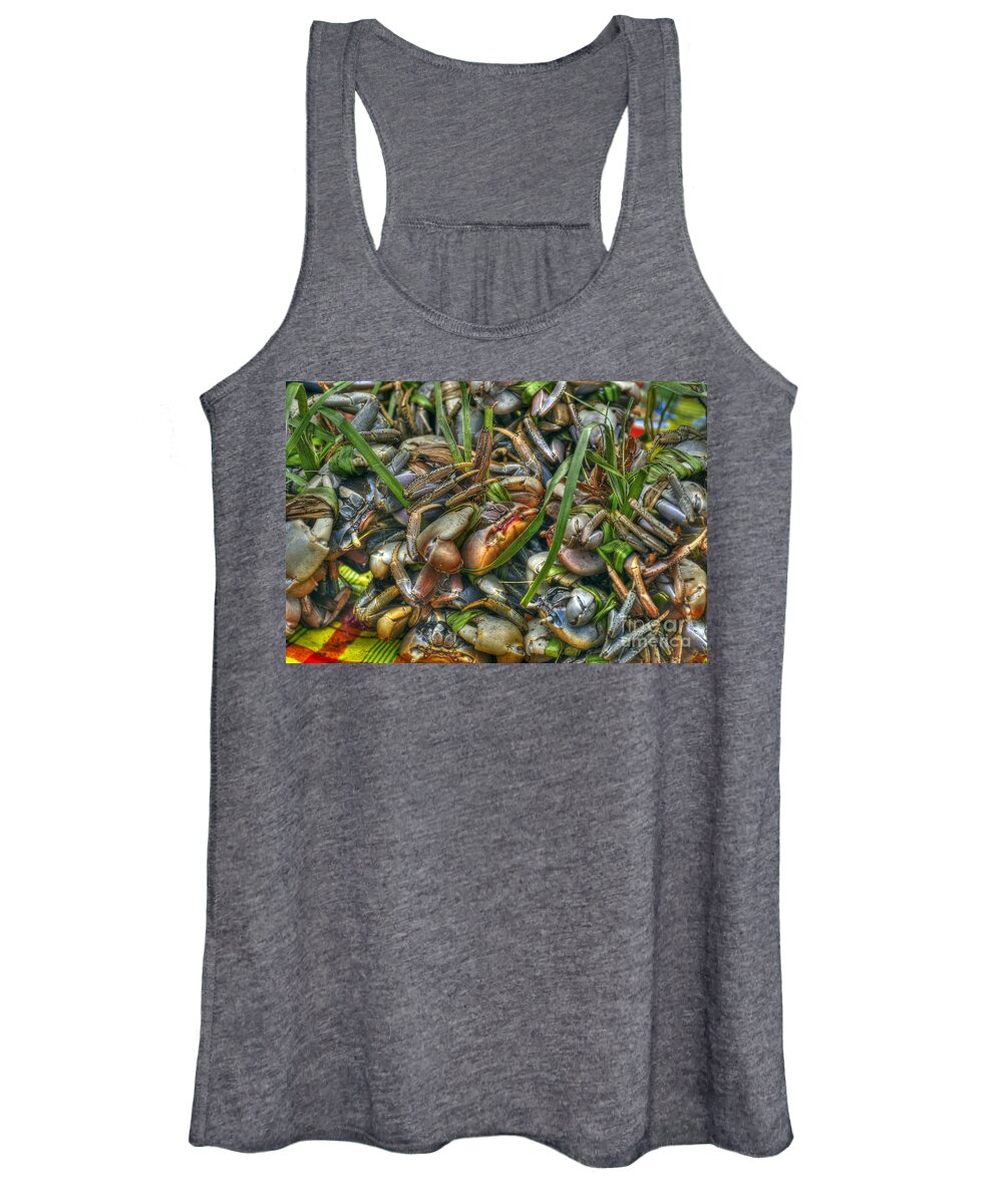 Crabs Women's Tank Top featuring the photograph Matoutou crabs by PatriZio M Busnel