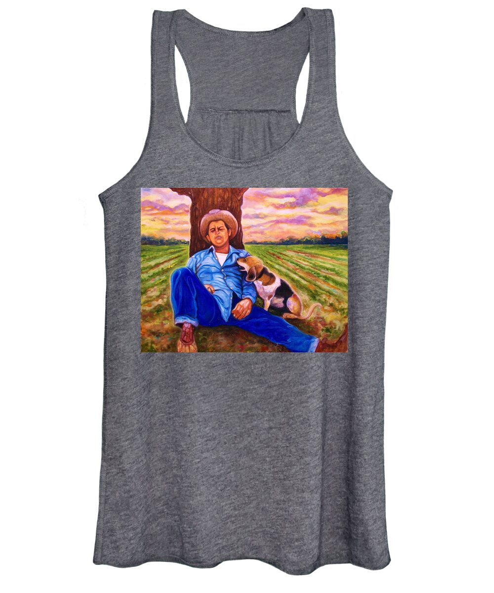 Landscape Women's Tank Top featuring the painting Meditation by Emery Franklin