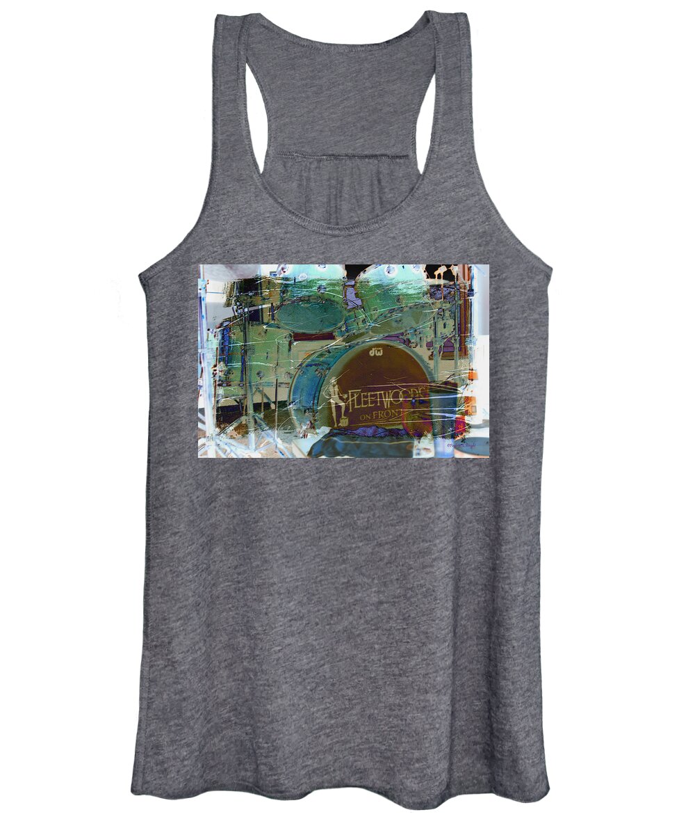 Wright Women's Tank Top featuring the photograph Mick's Drums by Paulette B Wright