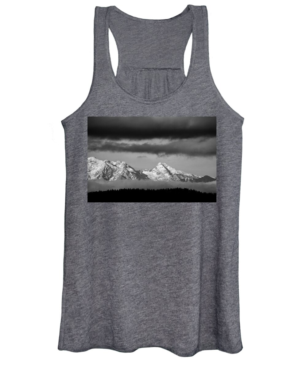 Cloudscape Women's Tank Top featuring the photograph Mountains and clouds by Ian Middleton