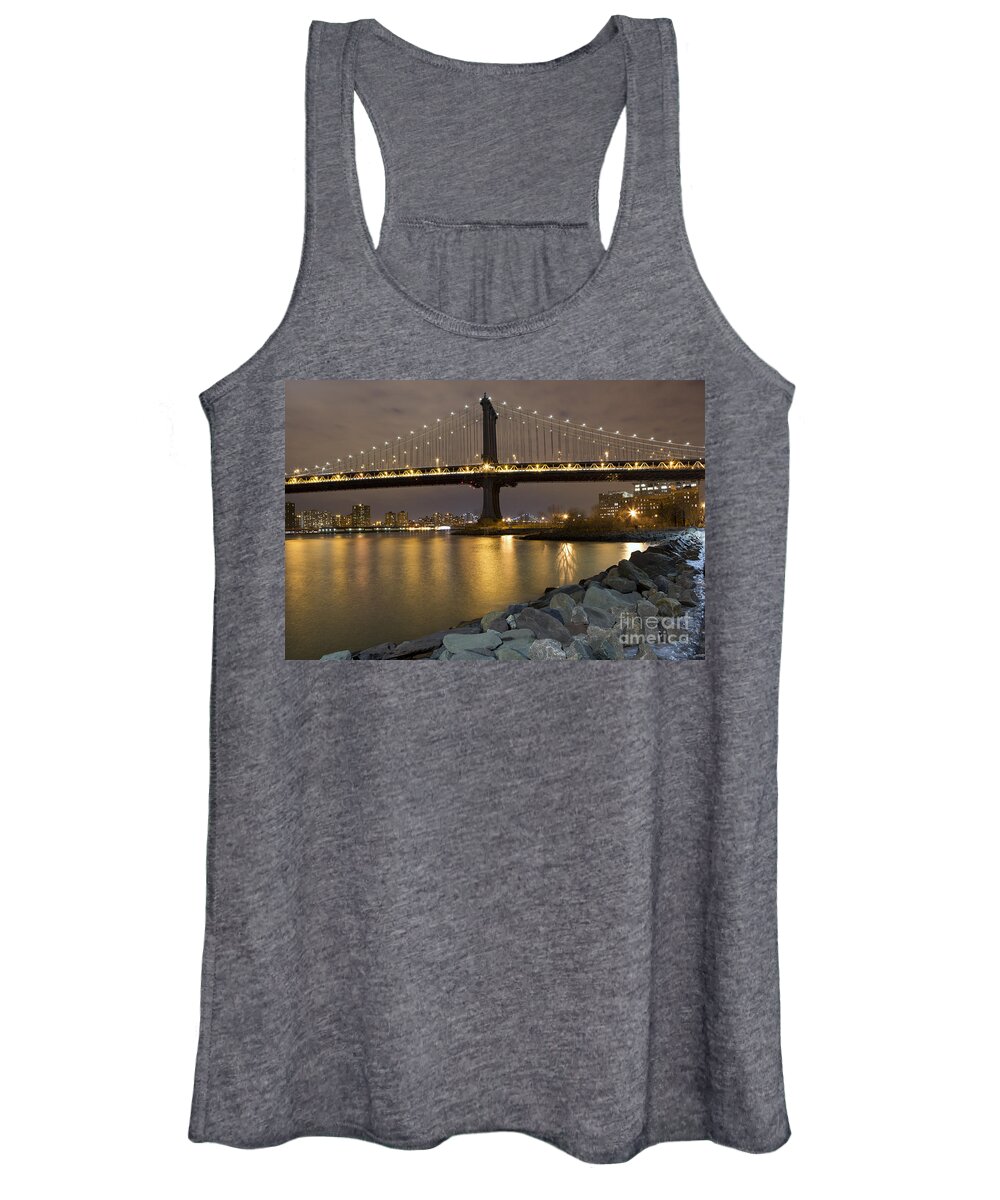 New York Women's Tank Top featuring the photograph New York Nights by Leslie Leda