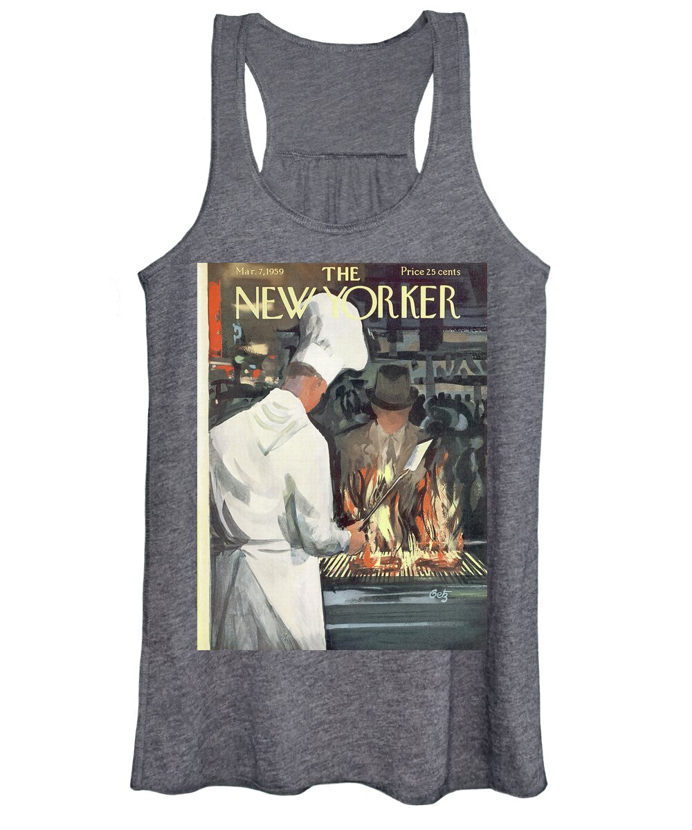 Food Women's Tank Top featuring the painting New Yorker March 7th, 1959 by Arthur Getz
