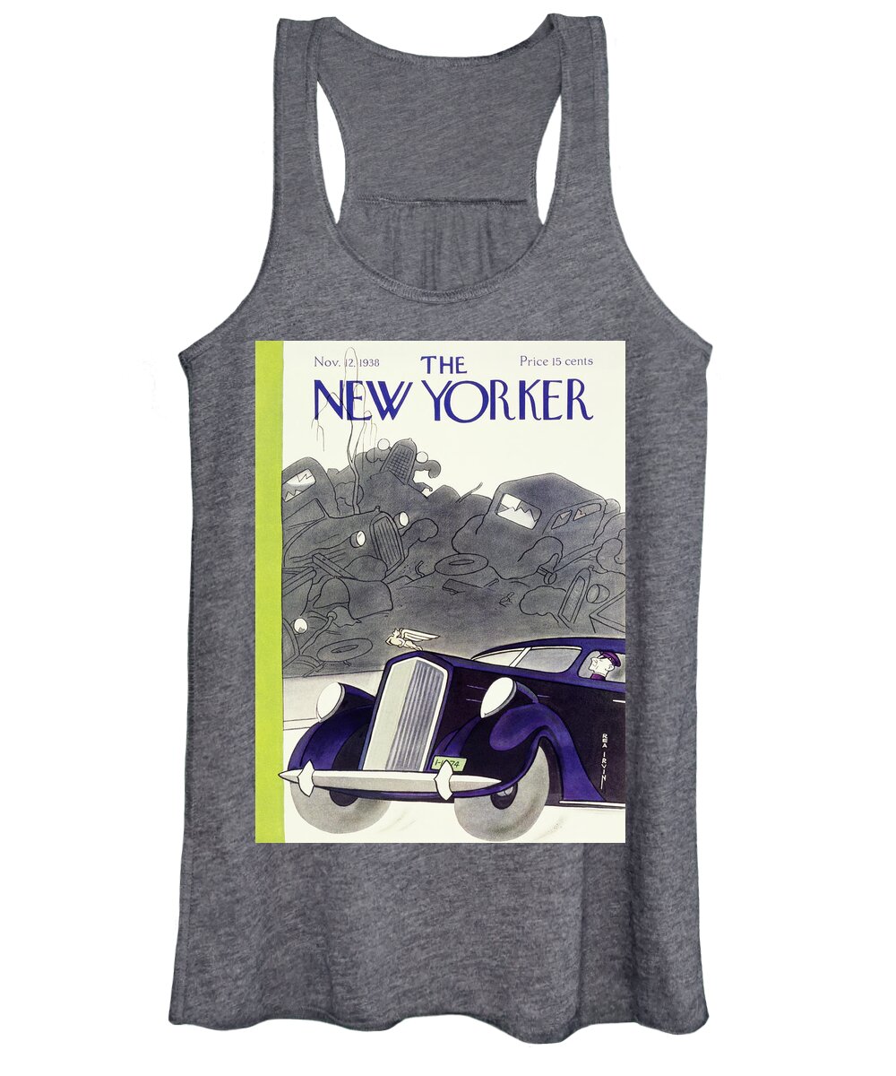 Auto Women's Tank Top featuring the painting New Yorker November 12 1938 by Rea Irvin