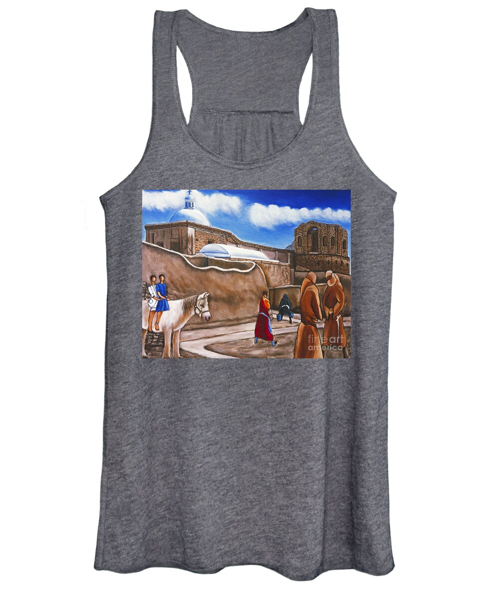 Spanish Church Women's Tank Top featuring the painting Old Spanish Church by William Cain