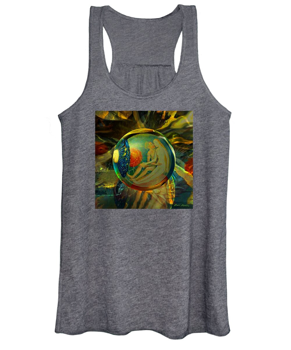  Earthly Delights Women's Tank Top featuring the painting Ovule of Eden by Robin Moline