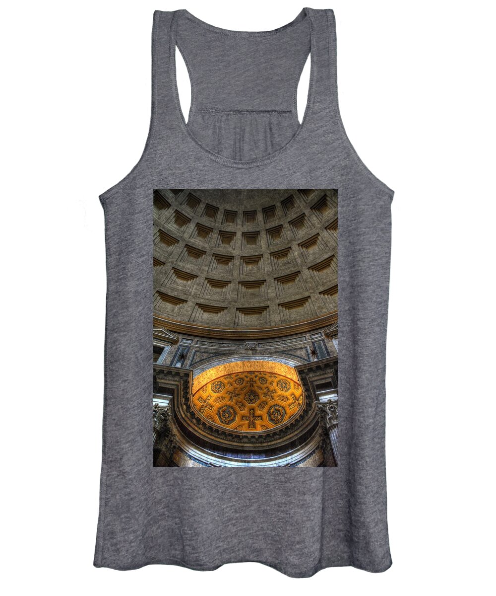 Pantheon Women's Tank Top featuring the photograph Pantheon Ceiling Detail by Michael Kirk