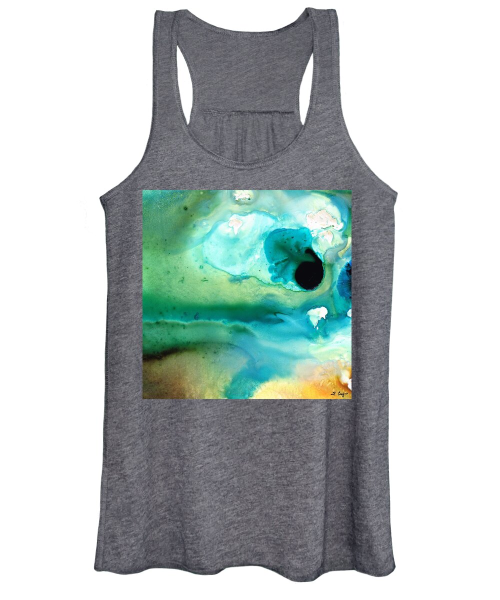 Abstract Women's Tank Top featuring the painting Peaceful Understanding by Sharon Cummings
