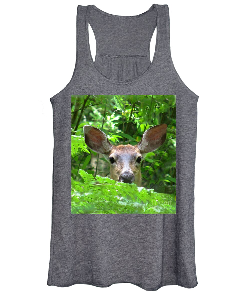Wildlife Women's Tank Top featuring the photograph Peek-A-Boo by Rory Siegel