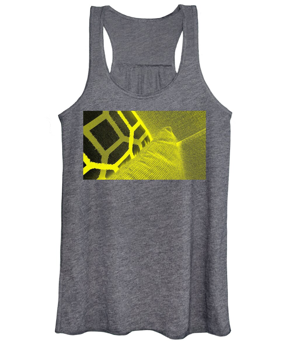 Pillows Women's Tank Top featuring the photograph Pillow Lines Yellow by Rob Hans