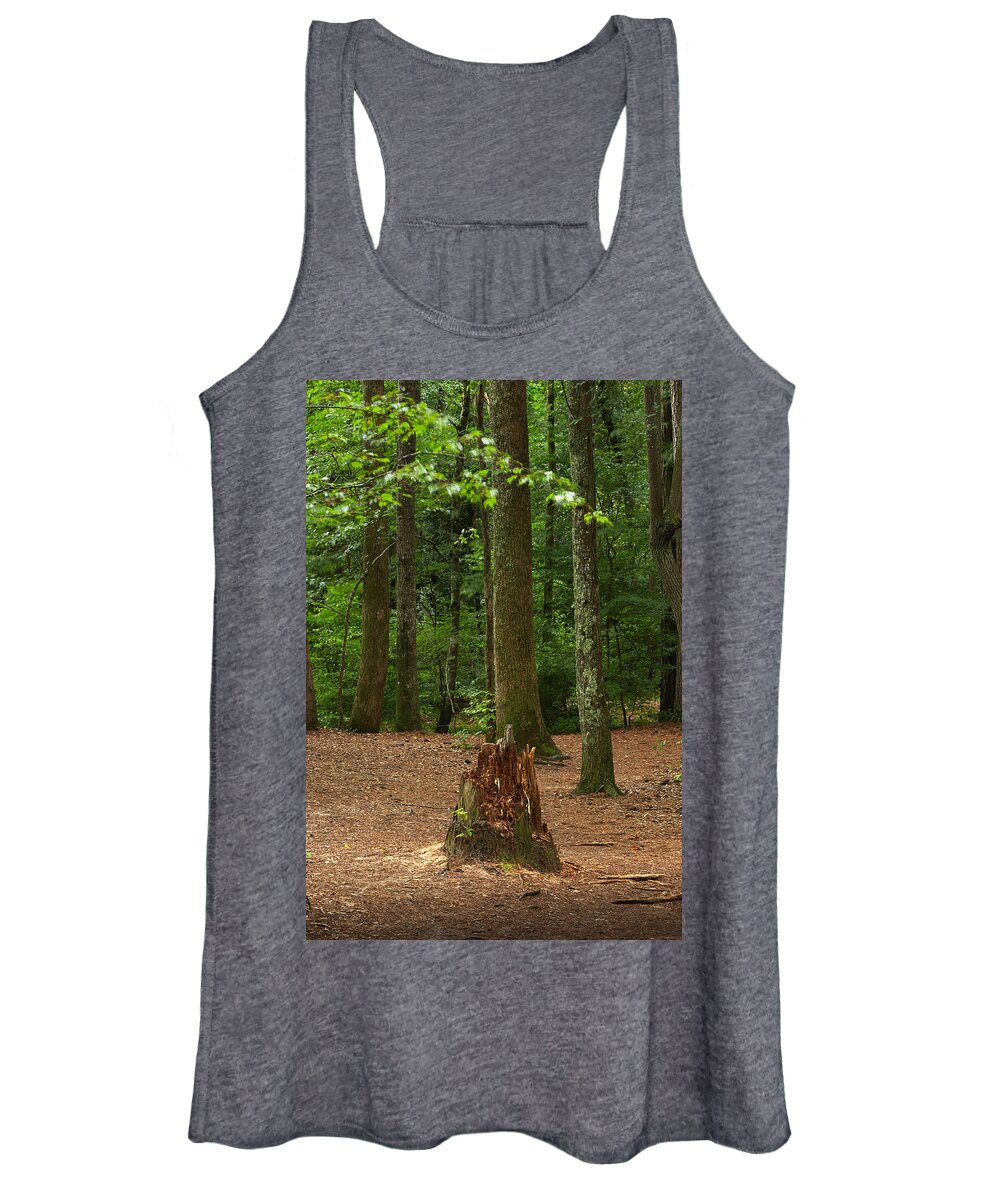 Landscapes Women's Tank Top featuring the photograph Pine Stump by Matthew Pace