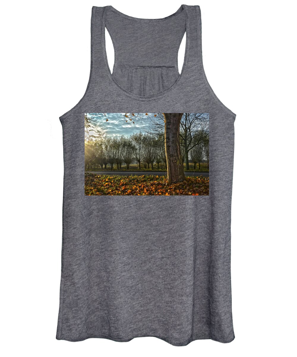 Holland Women's Tank Top featuring the photograph Pollard Willows in Rotterdam by Frans Blok