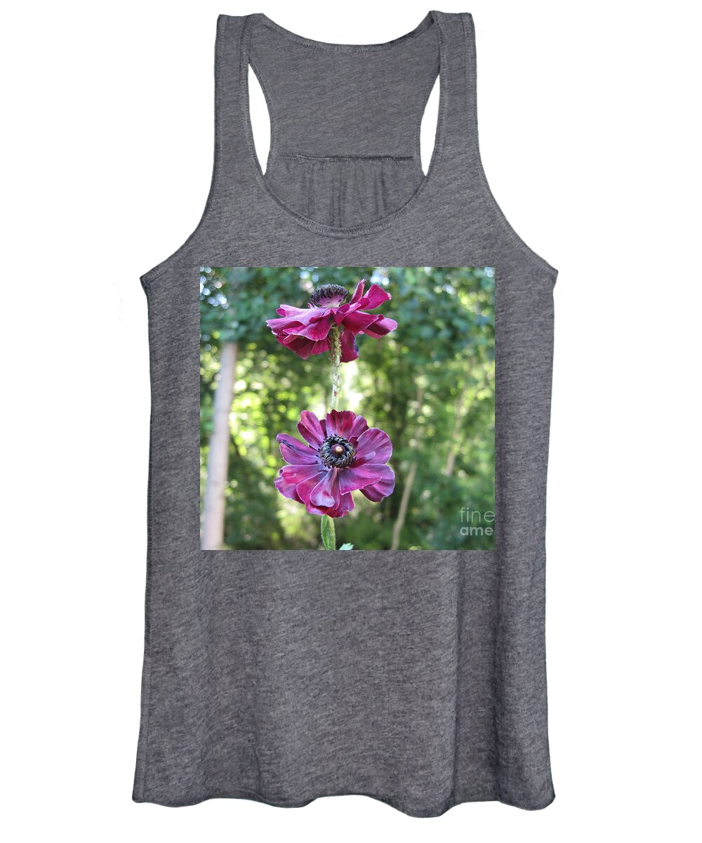 Trees Women's Tank Top featuring the photograph Purple Flowers by HEVi FineArt