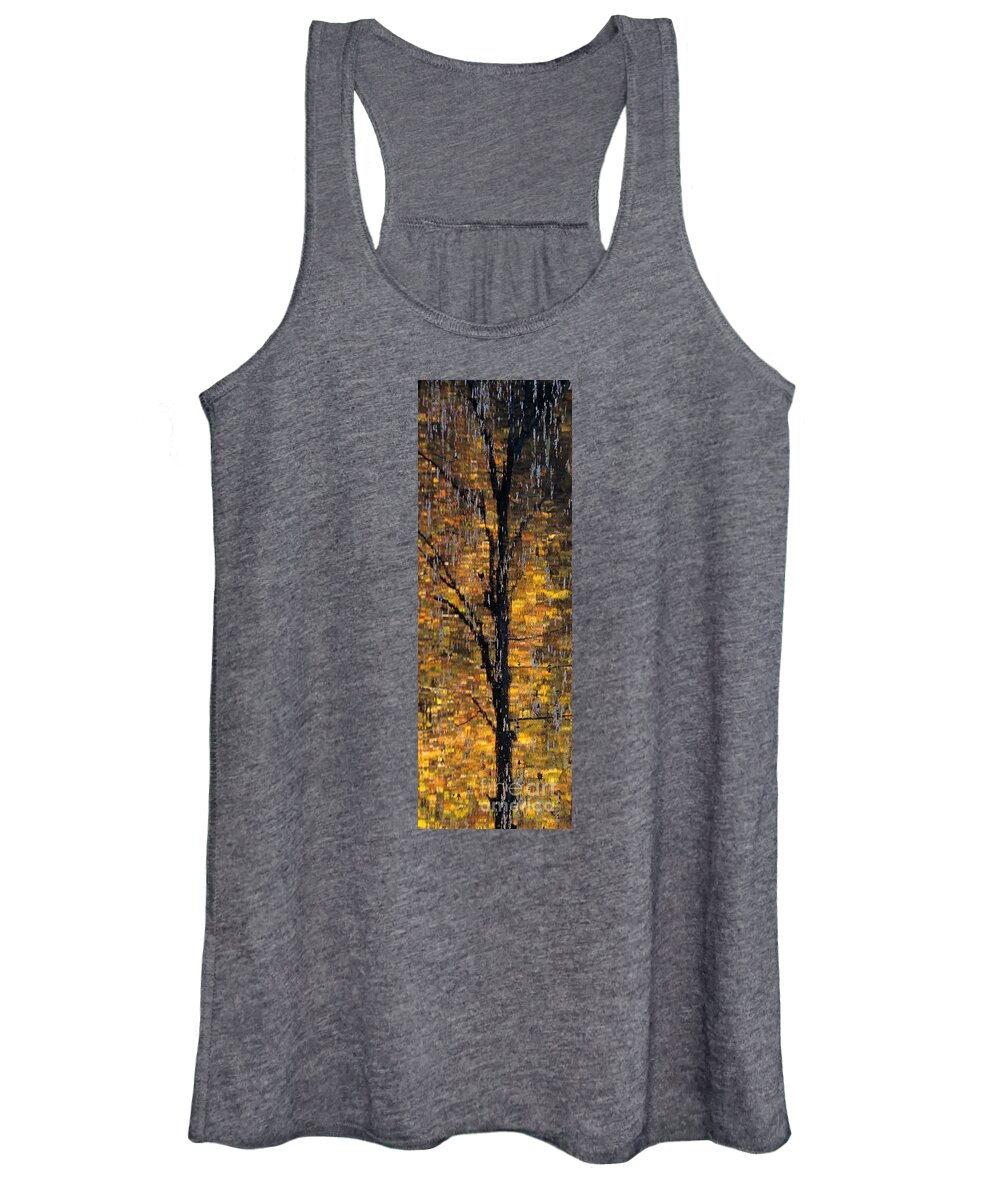 Abstract Women's Tank Top featuring the photograph Rain Tree A Photographic Abstraction by John Harmon