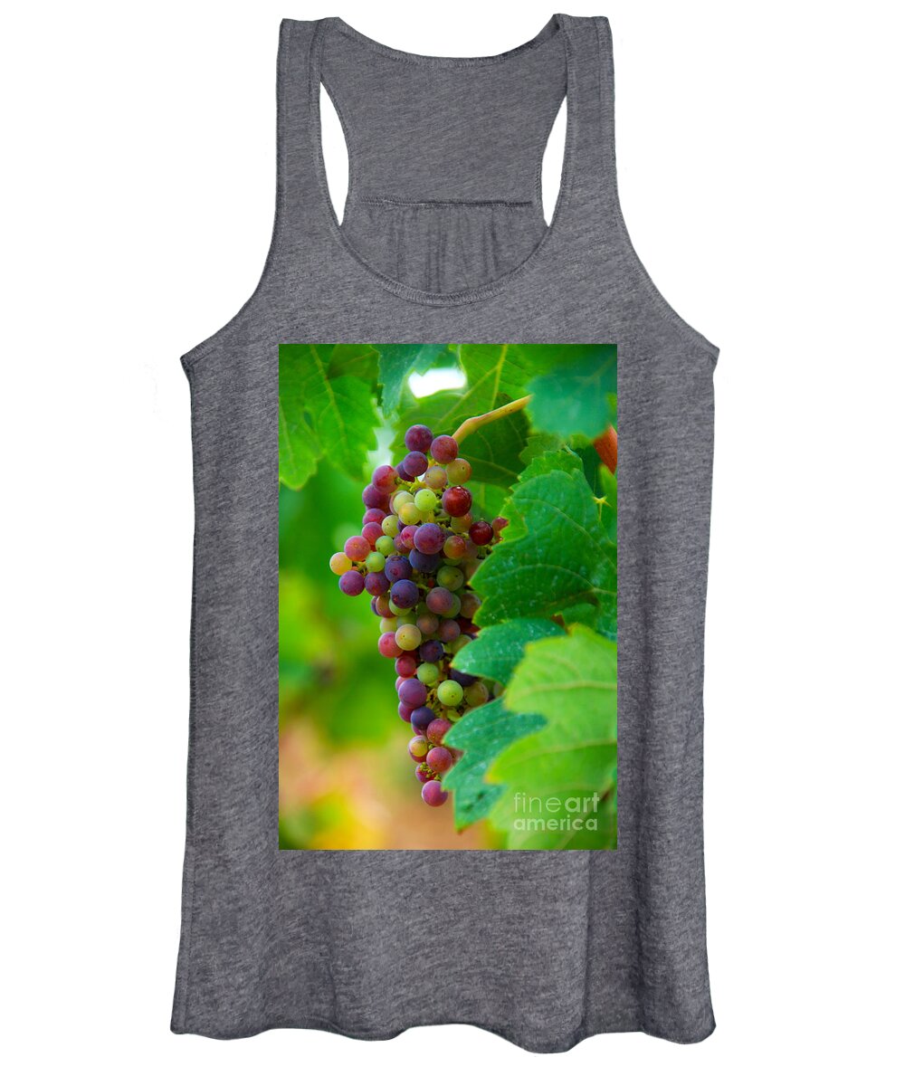 Bordeaux Women's Tank Top featuring the photograph Red Grapes by Hannes Cmarits