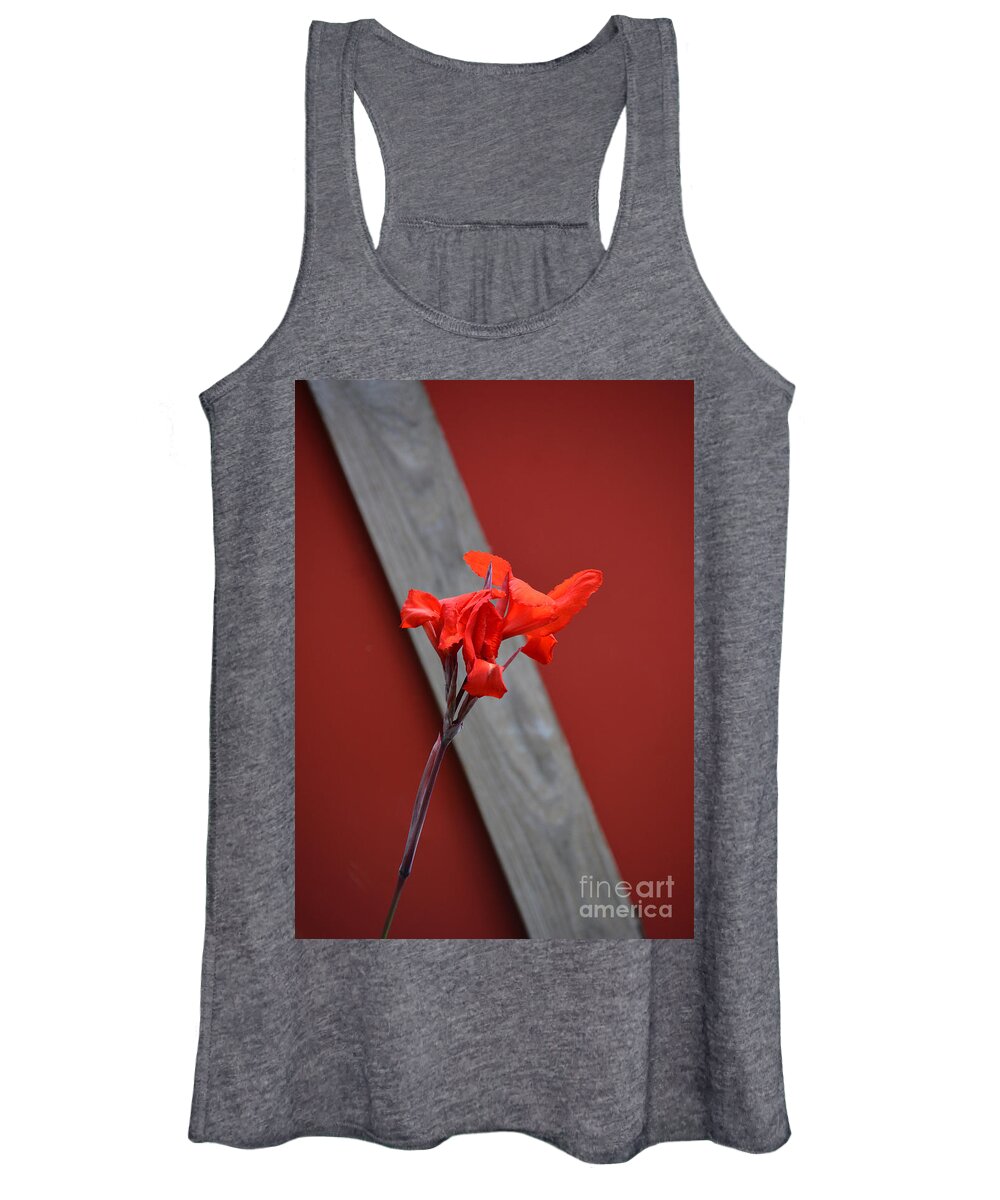 Flowers Women's Tank Top featuring the photograph Red on Red by John Greco