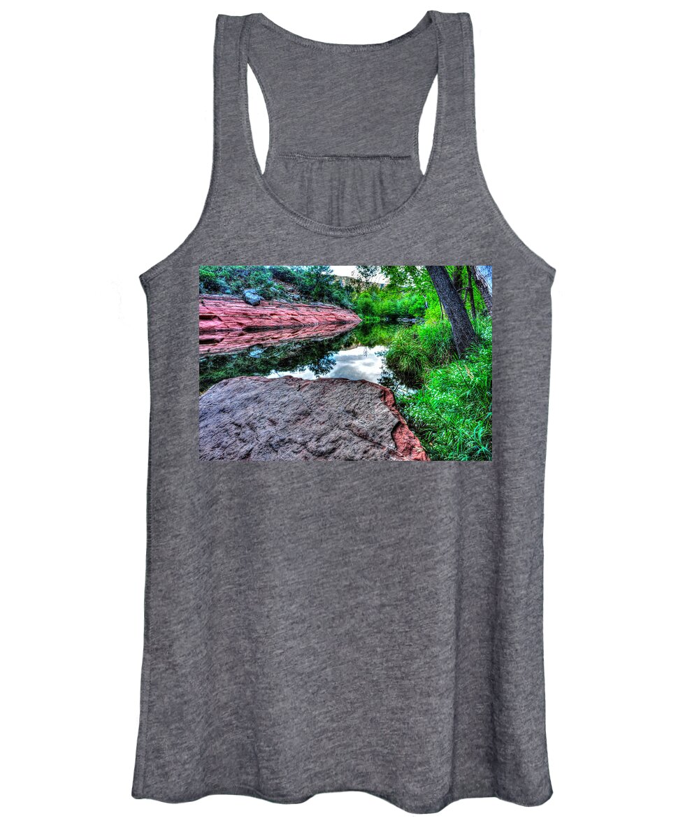 Landscape Women's Tank Top featuring the photograph Red Rock by Richard Gehlbach