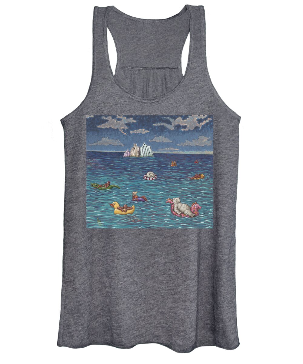 Seascape Women's Tank Top featuring the painting Resort by Holly Wood