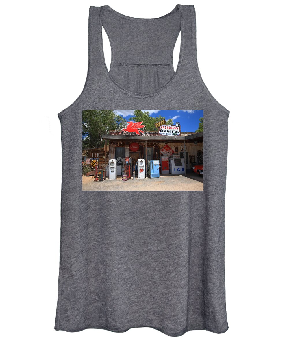 66 Women's Tank Top featuring the photograph Route 66 - Hackberry General Store 2012 by Frank Romeo