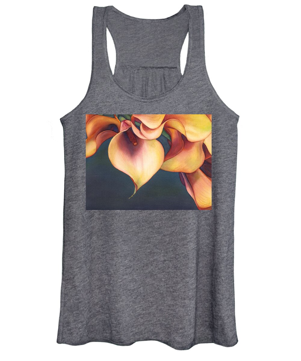 Lilies Women's Tank Top featuring the painting Seduction of Lilies by Sandy Haight