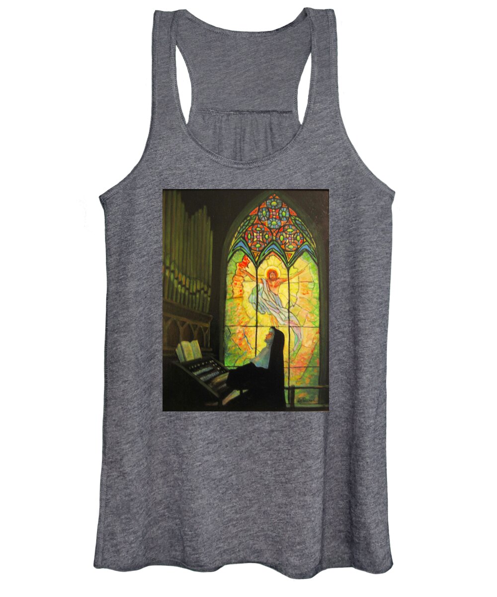Catholic Women's Tank Top featuring the painting Serenity by Donna Tucker