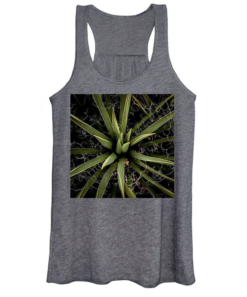 Yucca Women's Tank Top featuring the photograph Sharp Points - Yucca Plant by Steven Milner