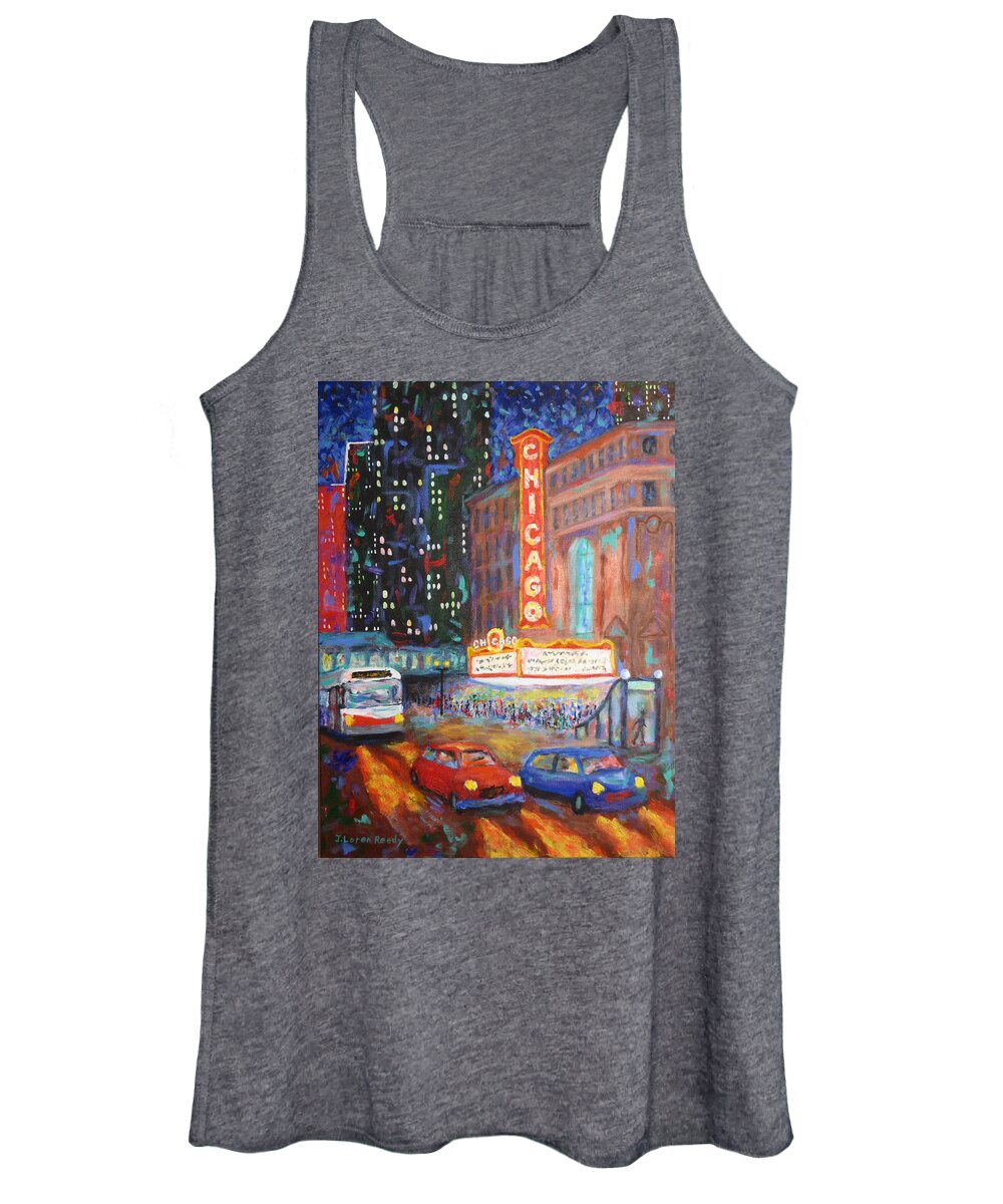 Chicago Women's Tank Top featuring the painting Showtime by J Loren Reedy