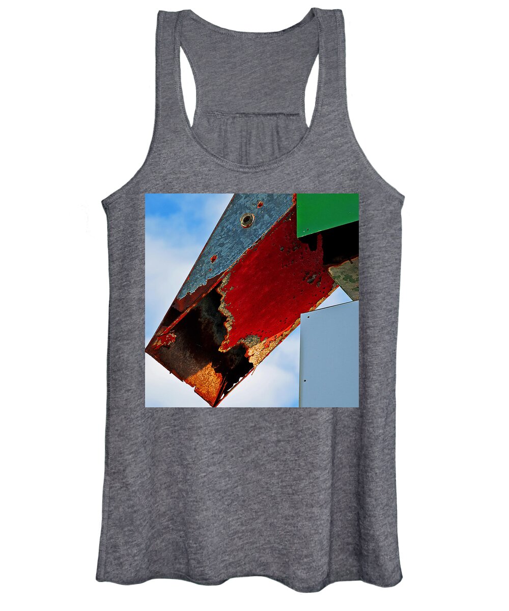 Abstract Women's Tank Top featuring the photograph Sign of the Times by Rick Mosher