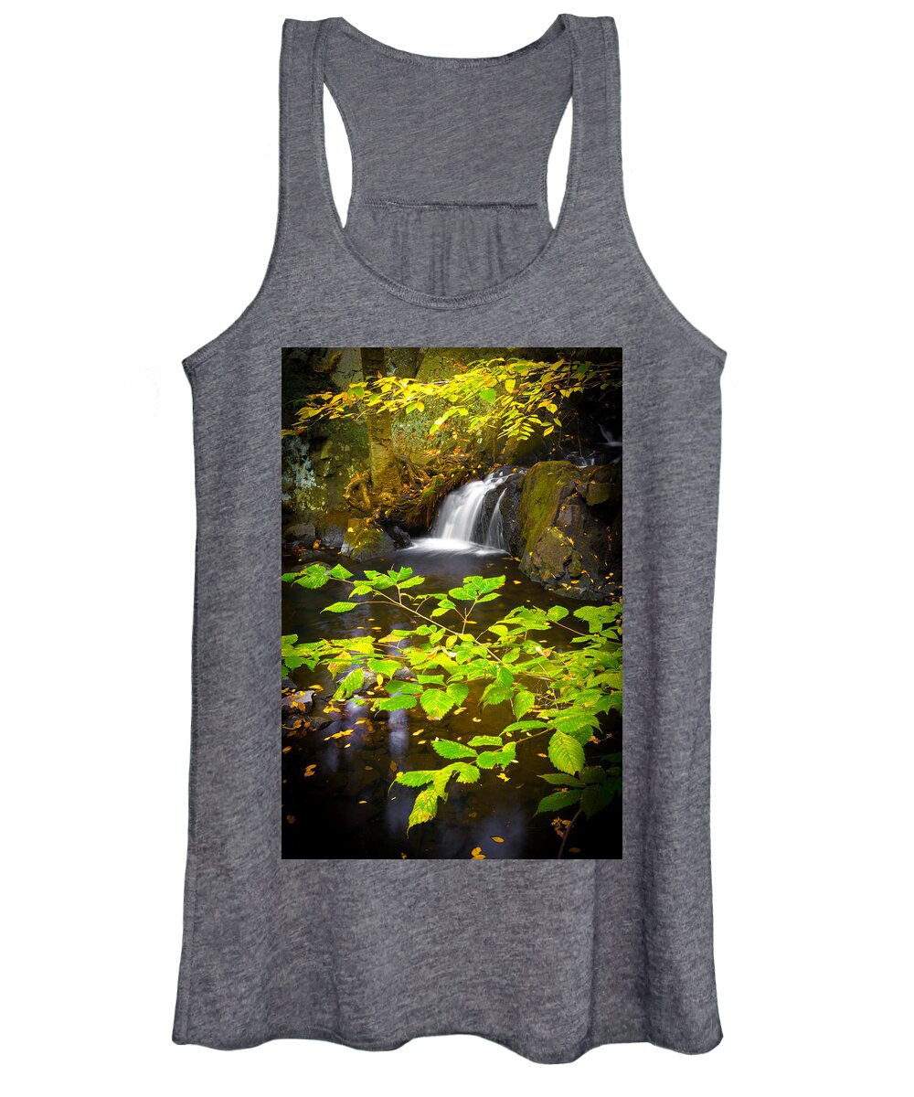 Leaves Women's Tank Top featuring the photograph Silent Brook by Mark Rogers