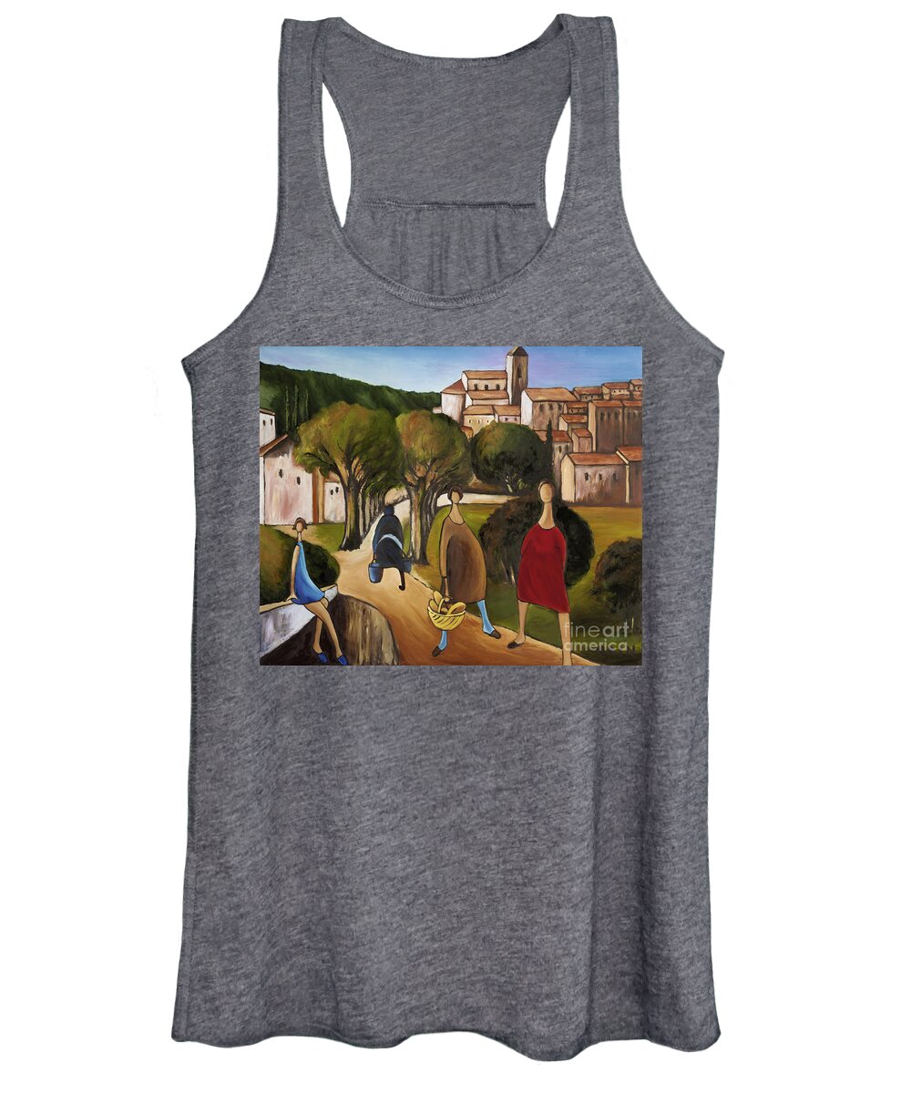 Le Provence Art Print Women's Tank Top featuring the painting Slice Of Life 2 Provence by William Cain