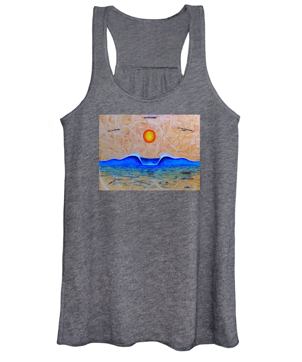 Positiveart Women's Tank Top featuring the painting Slow Down and Breathe by Paul Carter