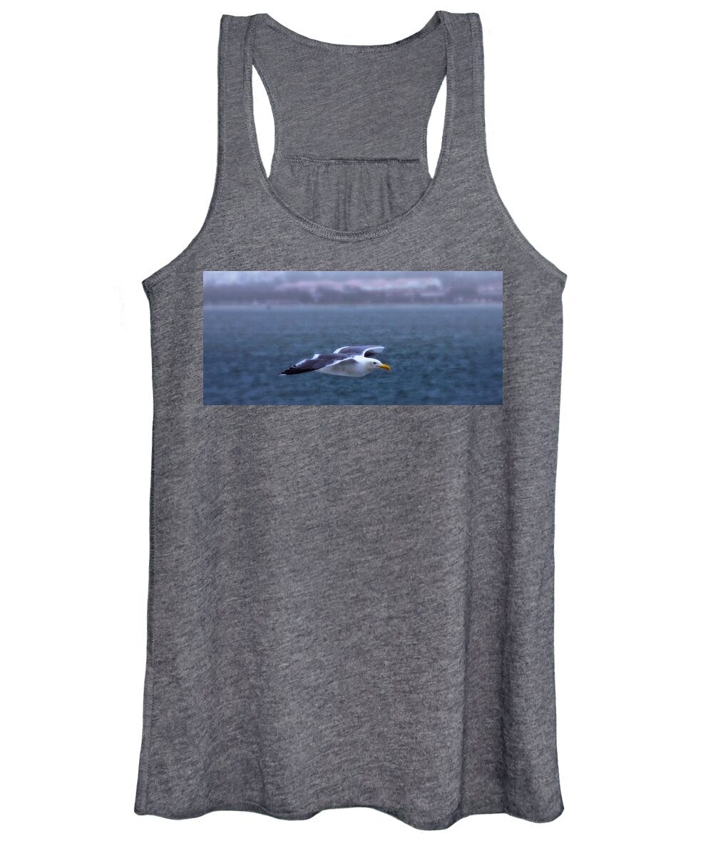 Seagull Women's Tank Top featuring the photograph Soar by Joe Ownbey