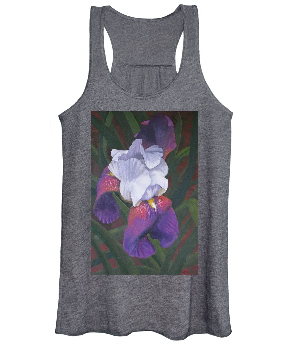 Iris Women's Tank Top featuring the painting Soft Violet by Don Morgan