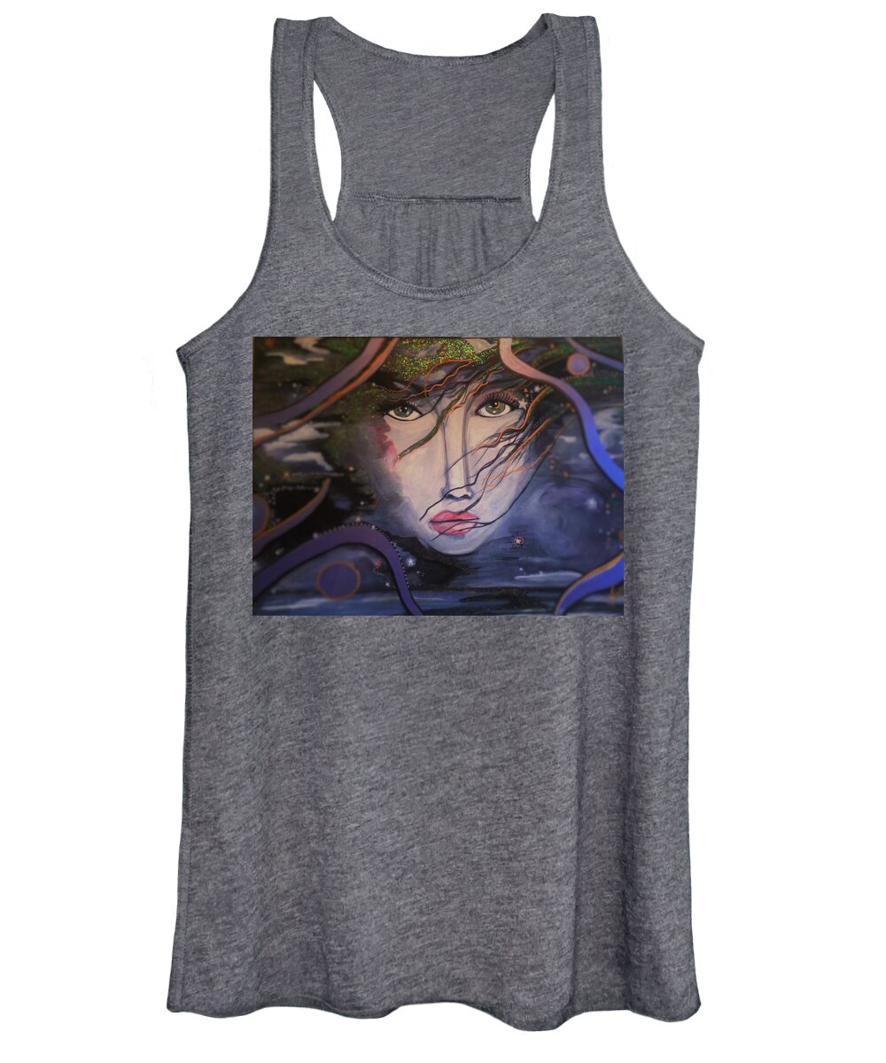 Face Women's Tank Top featuring the painting Soul Speak by Tracy Mcdurmon